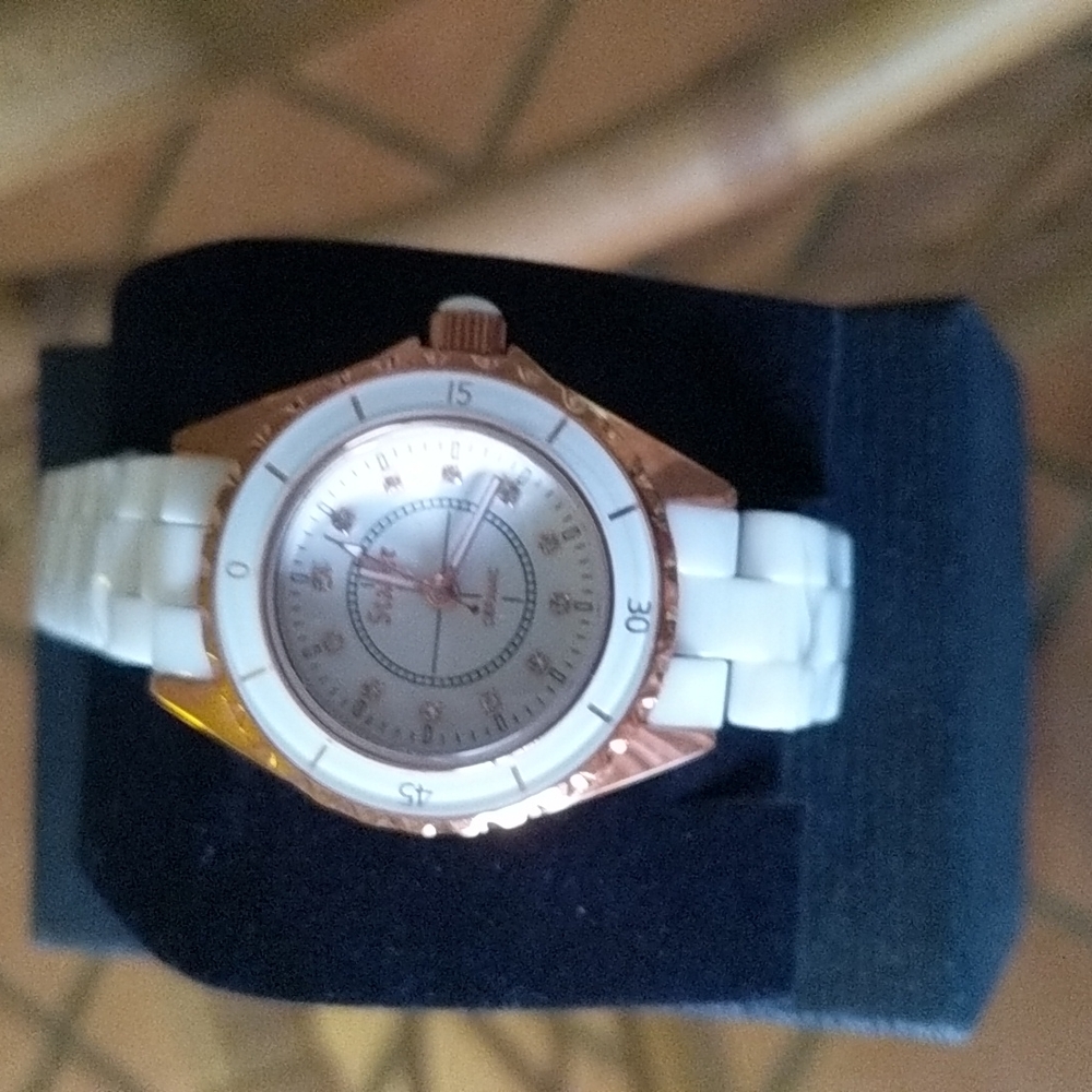 NIB Stauer Ladies White Ceramic Watch